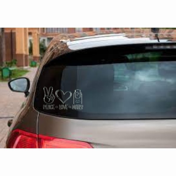 Peace, Love, Nails.-Vinyl Decals-Cool Sticker-Funny Sticker-Laptop… - Picture 3 of 5